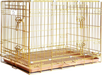 24-42" Copper Gold Wire Dog Crate GLD24/30/36/42