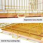 24-42" Copper Gold Wire Dog Crate GLD24/30/36/42