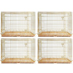 24-42" Copper Gold Wire Dog Crate GLD24/30/36/42