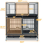 42" Stackable Dog Crate 43T+WHLP02