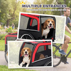 Dog Bike Trailer, Pet Cart Bicycle Carrier with 20" Air Tires, Quick-Release Wheels, Reflectors, Flag