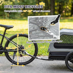 Dog Bike Trailer for Small & Medium Dogs, Universal Bicycle Coupler, Flip-Down Ramp Tailgate