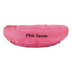 Dog Bed - Round Bolstered Armor™ 'F#ck Cancer'