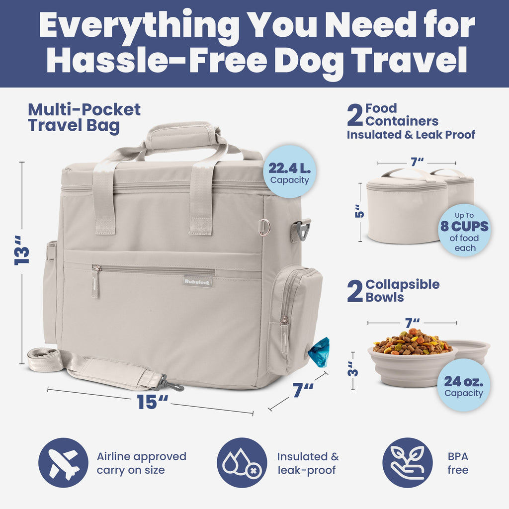 The Original Doggy Bag® Dog Travel Bag for Supplies
