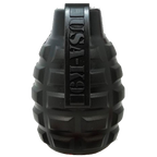 USA-K9 Grenade Shaped eDispenser Durable Dog Chew Toy & Treat Dispenser - Magnum Black