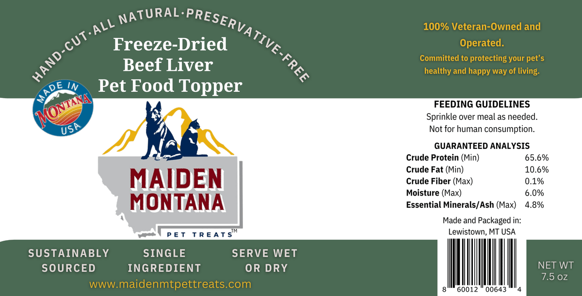Freeze-Dried Beef Liver - Best Pet Food Topper | 7.5 oz