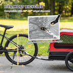 Dog Bike Trailer for Small & Medium Dogs, Universal Bicycle Coupler, Flip-Down Ramp Tailgate