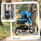 3 Wheels Pet Stroller for Small Dogs and Medium Dogs