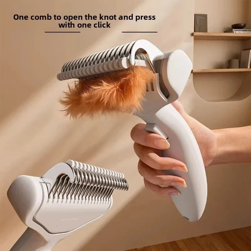 Stainless Steel Dog Hair Removal Brush Comb Pet Hair Remover Brush For Dogs Grooming Tools Pets Dematting Comb Dogs Accessories