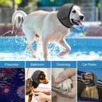 Dog Ear Muffs Noise Canceling Calming Head Wrap Anxiety Relief Hearing Protection Waterproof Adjustable Pet Earmuff for Thunder