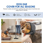 Dog Ear Muffs Noise Canceling Calming Head Wrap Anxiety Relief Hearing Protection Waterproof Adjustable Pet Earmuff for Thunder