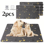 2PCS Dog Training Mats Reusable Pet Toilet Training Mats, Suitable For Car Seats, Floors And Home Use - Durable And Washable