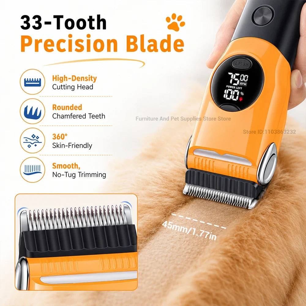 Electric Dogs Grooming Clipper Professional Hair Cutter for Pets Hair Trimmer Cordless Low Noise Shaver Cutter Machine Scissors