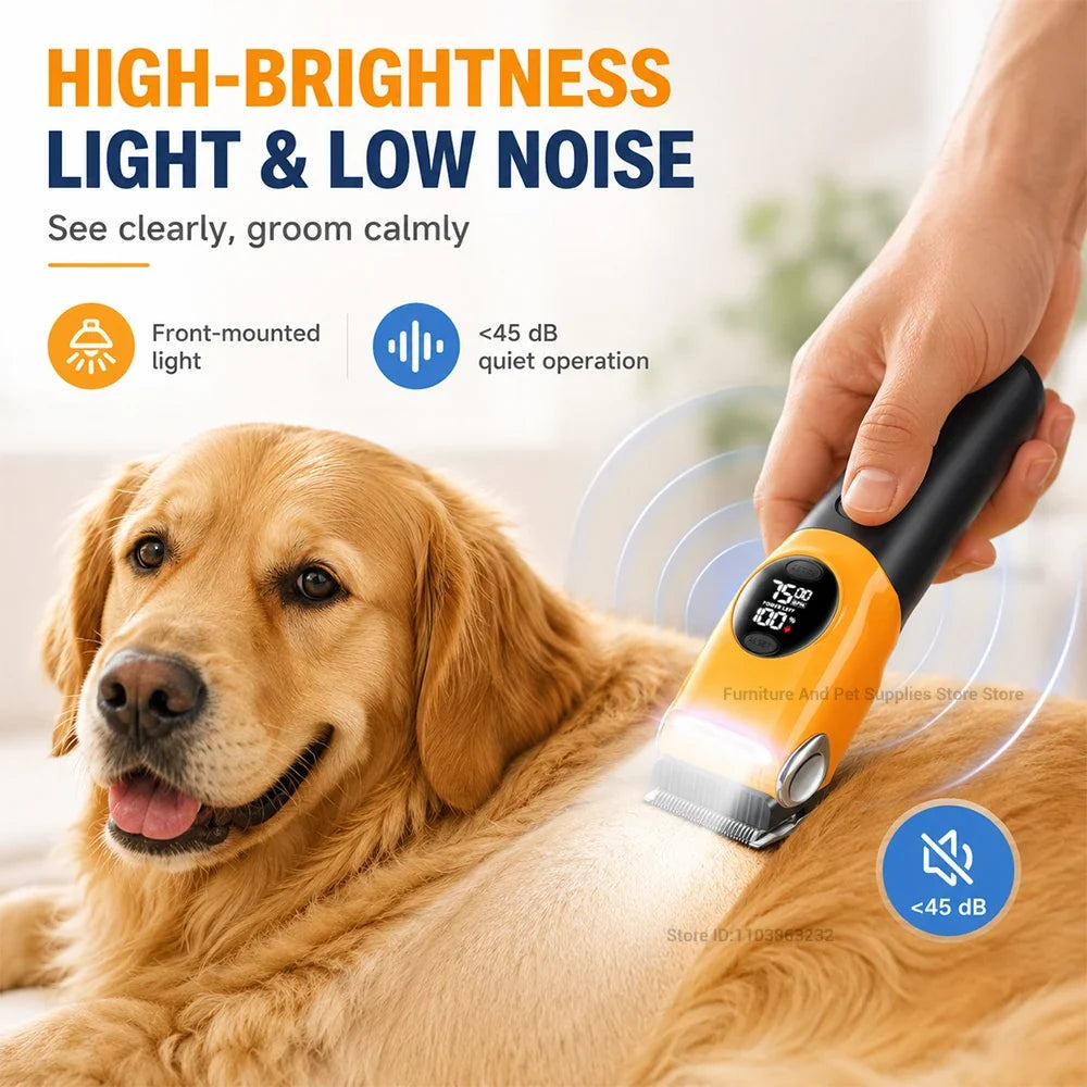 Electric Dogs Grooming Clipper Professional Hair Cutter for Pets Hair Trimmer Cordless Low Noise Shaver Cutter Machine Scissors