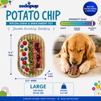 Potato Chip Nylon Chew & Enrichment Toy | 2-in-1 for Aggressive Chewers | SodaPup