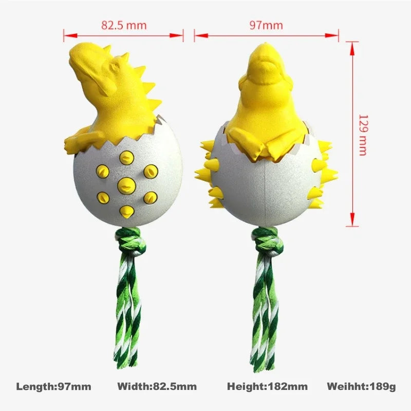 Big Dog Toy Chew Toy Molar Toothbrush Toy Tug-of-War Game Bulldog Anxiety Relief Interactive  Dinosaur Egg Shaped Pet Supplies