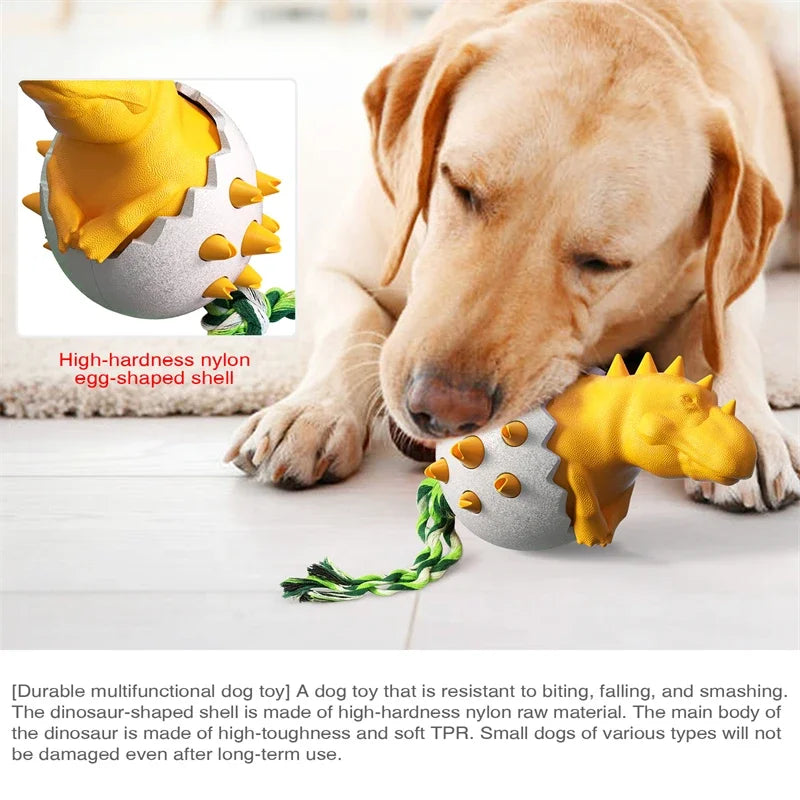 Big Dog Toy Chew Toy Molar Toothbrush Toy Tug-of-War Game Bulldog Anxiety Relief Interactive  Dinosaur Egg Shaped Pet Supplies
