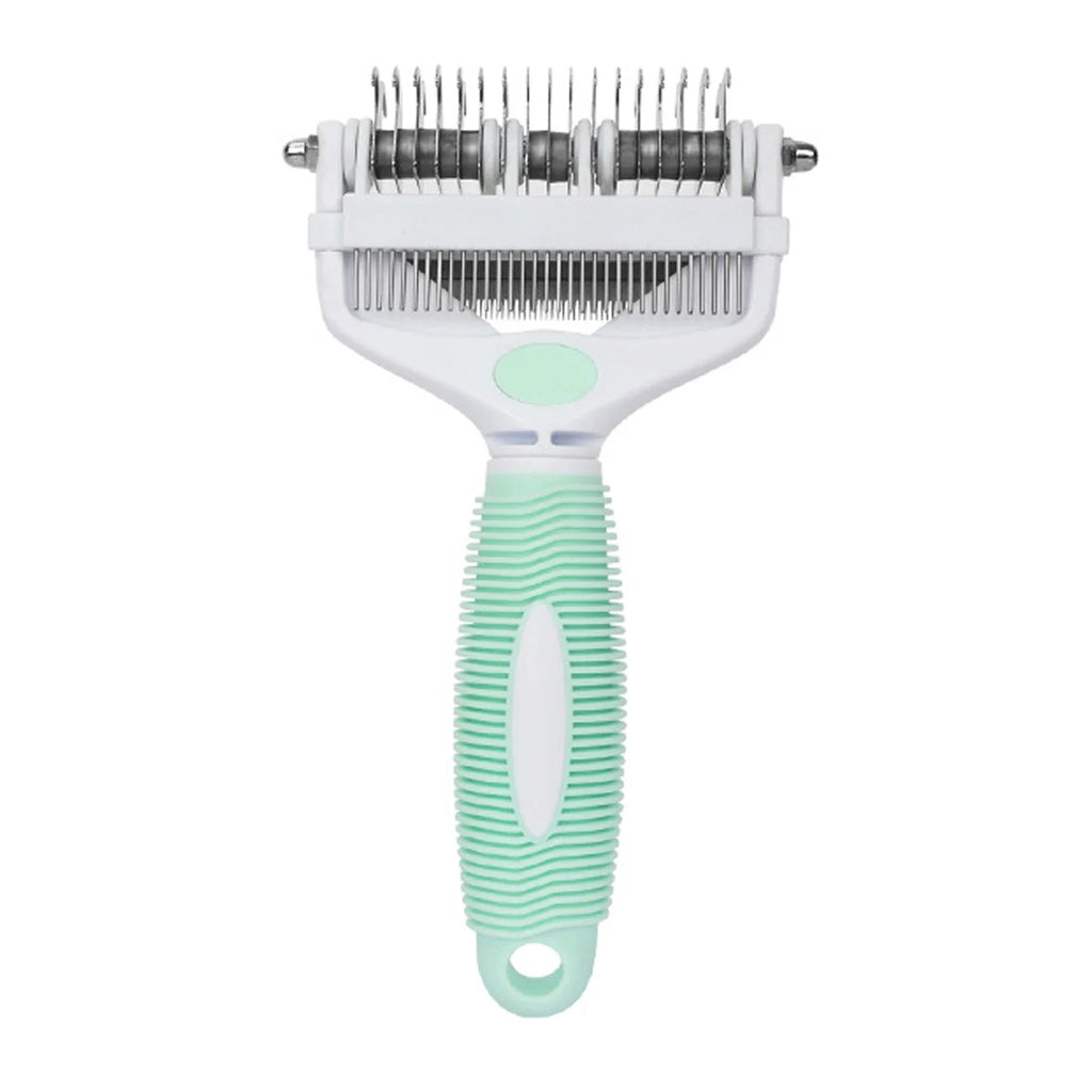 3 in 1 Pet grooming Hair Brush Dog Deshedding Remover Double Sided Shedding Comb with Stainless Steel Teeth Fur Knot Cutter