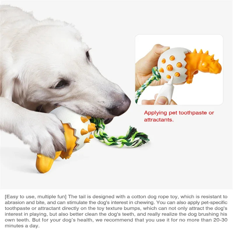 Big Dog Toy Chew Toy Molar Toothbrush Toy Tug-of-War Game Bulldog Anxiety Relief Interactive  Dinosaur Egg Shaped Pet Supplies