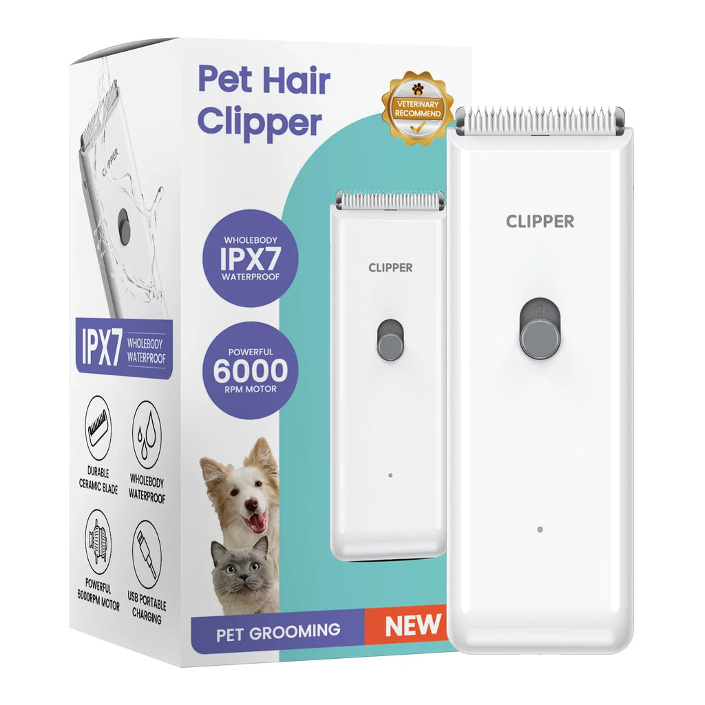 Professional Low Noise Eco Friendly Stainless Steel Battery Powered Pet Grooming Trimmer for Dogs USB Charging Worldwide Voltage