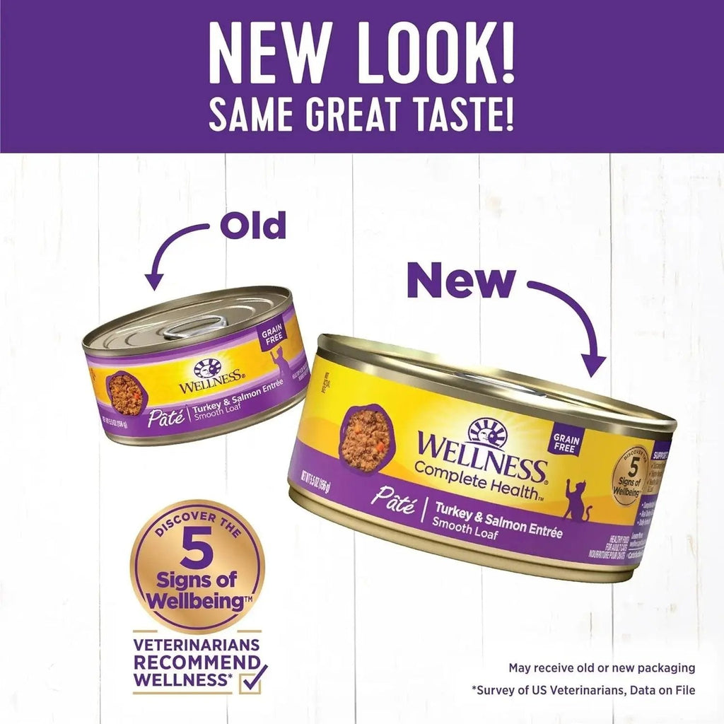 72 Packs - Wellness Complete Health Pate Adult Wet Cat Food, Natural, Protein-Rich, Grain Free