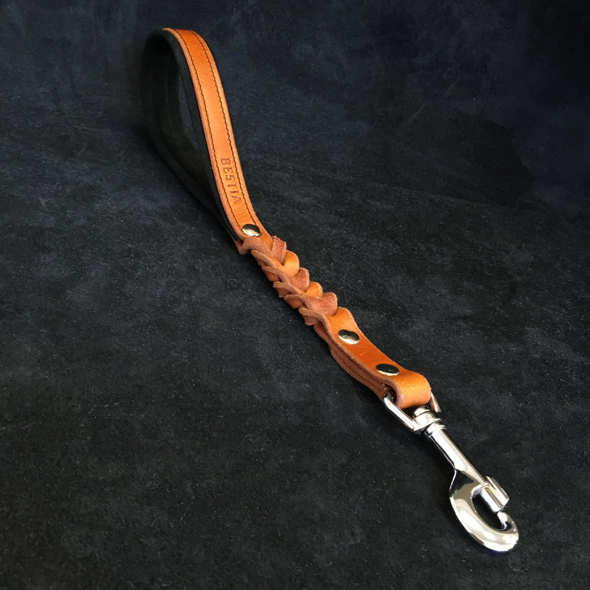 BESTIA DOG SPORT Short "Control" Lead Brown
