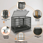 42" Stackable Dog Crate 43T+WHLP02