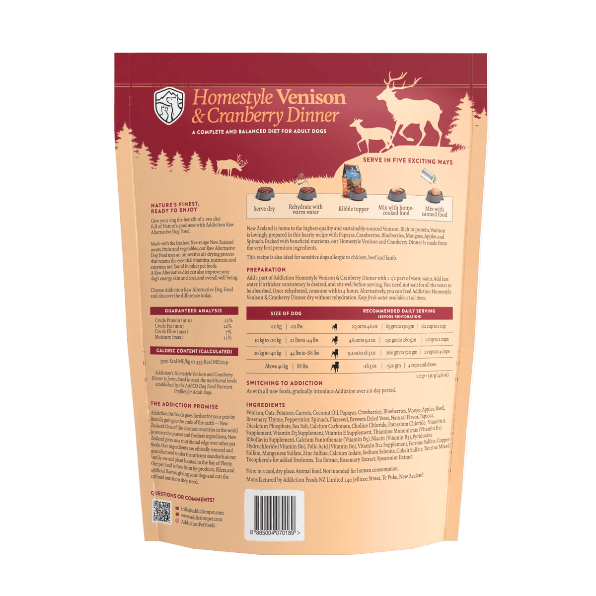 Homestyle Venison & Cranberry Dinner Air-Dried Dog Food