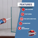 Aquarium 100% Silicone Sealant 10.1 fl oz