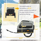 Dog Bike Trailer for Small & Medium Dogs, Universal Bicycle Coupler, Flip-Down Ramp Tailgate