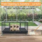 42" Stackable Dog Crate 43T+WHLP02