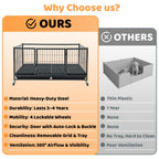 42" Stackable Dog Crate 43S+WHLP02